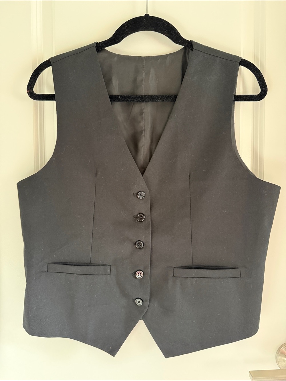 Women's Black Tailored Vest - Classic Five-Button Waistcoat